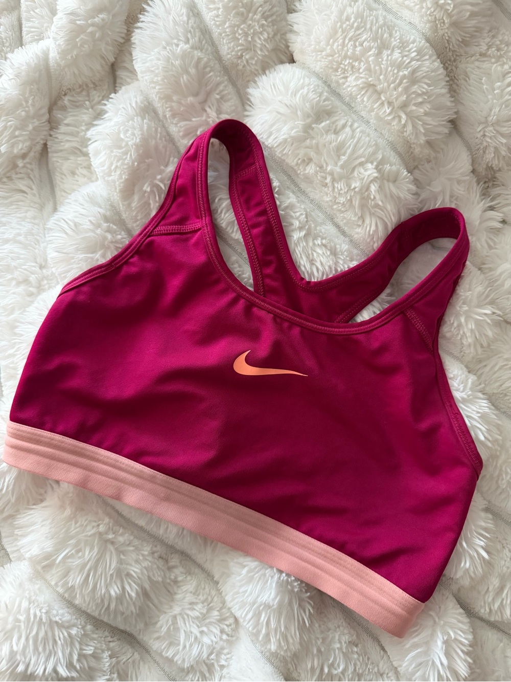 Nike Pink and Peach Sports Bra